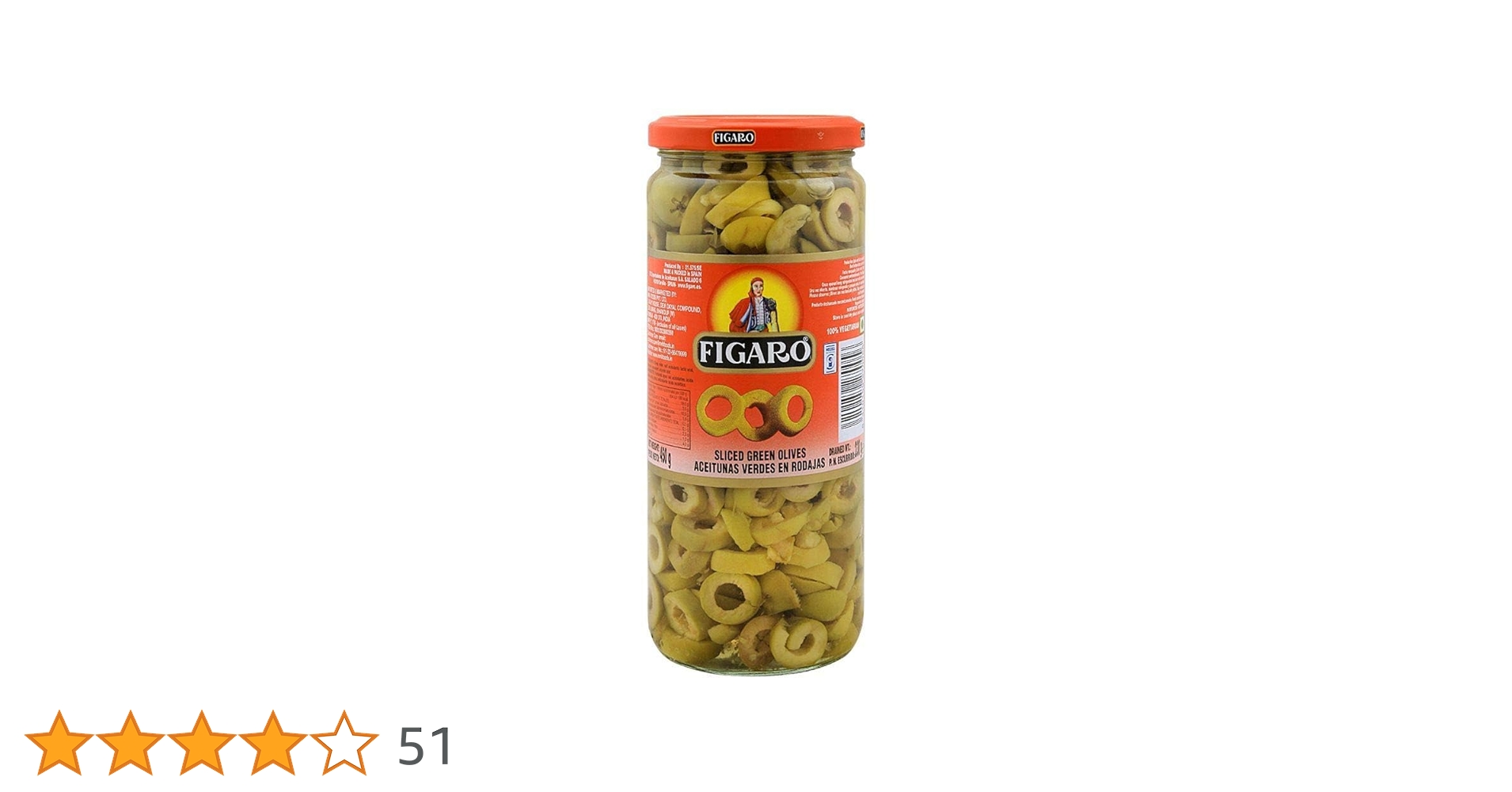 Figaro Sliced Green Olives